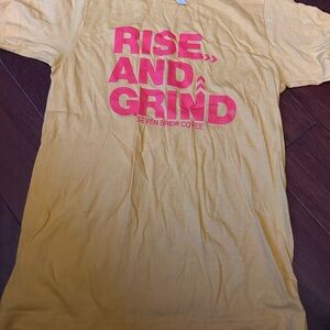 Rise and Grind Yellow Graphic Tee